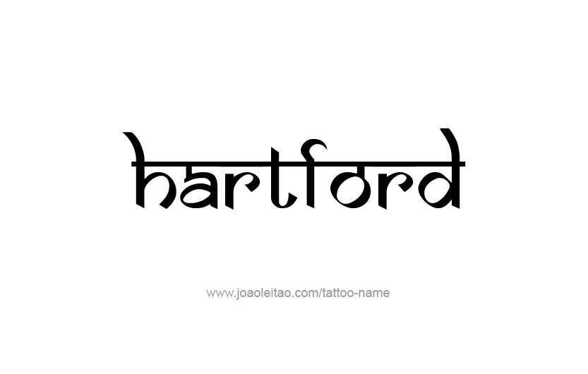 Tattoo Design USA Capital City Name Hartford