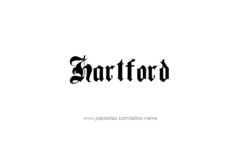 Tattoo Design USA Capital City Name Hartford