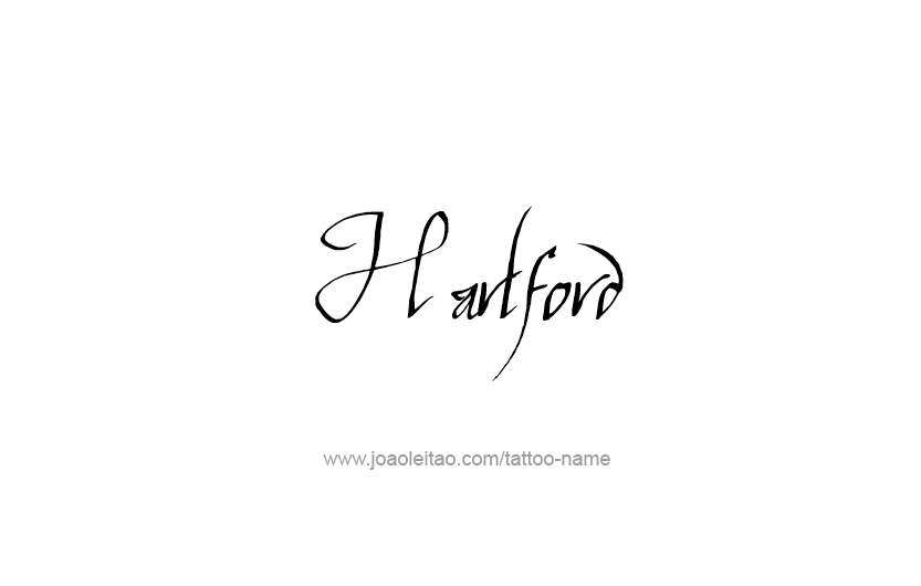 Tattoo Design USA Capital City Name Hartford