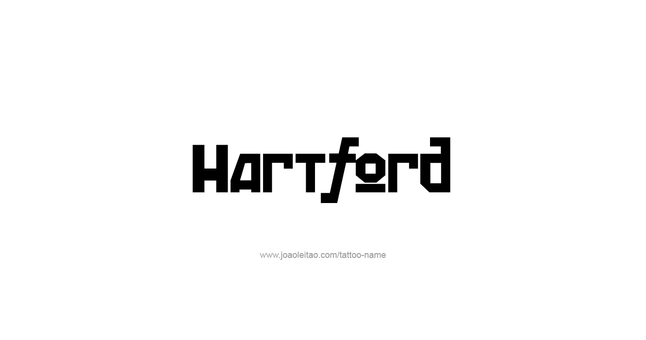 Tattoo Design USA Capital City Name Hartford