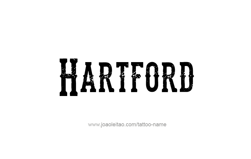 Tattoo Design USA Capital City Name Hartford