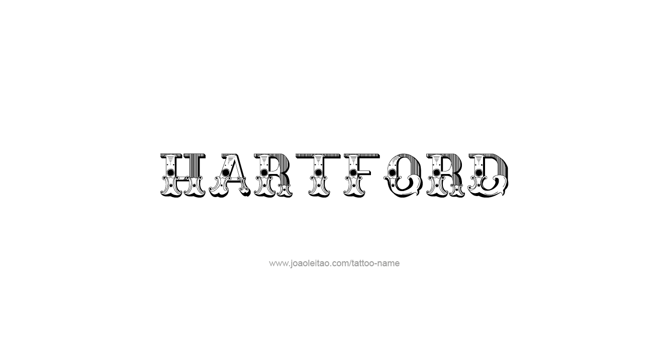 Tattoo Design USA Capital City Name Hartford