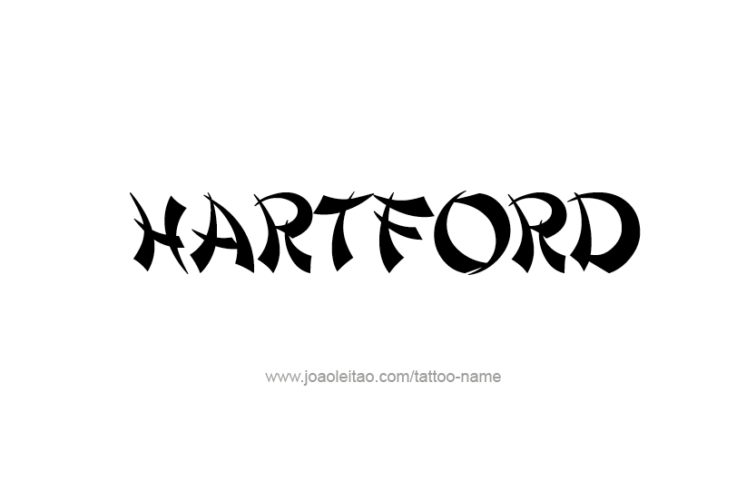 Tattoo Design USA Capital City Name Hartford