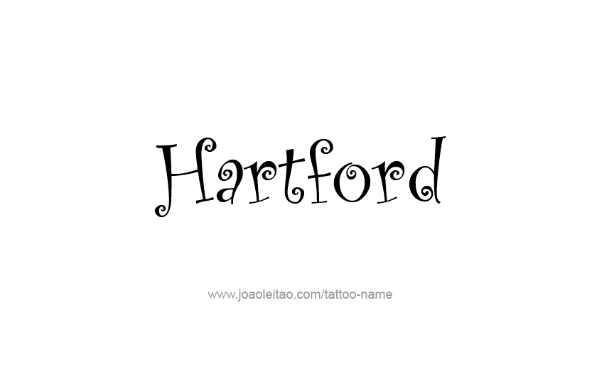 Tattoo Design USA Capital City Name Hartford