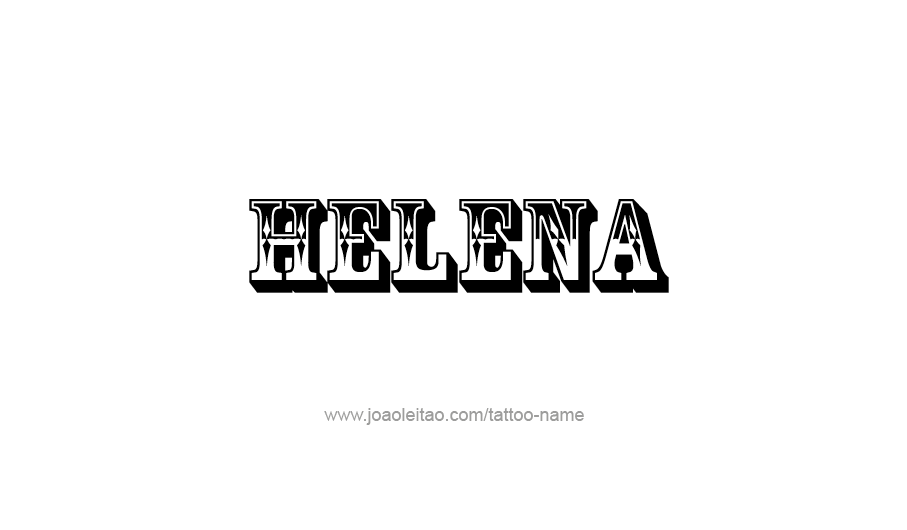 Tattoo Design USA Capital City Name Helena