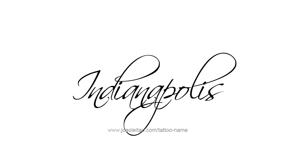Tattoo Design USA Capital City Name Indianapolis