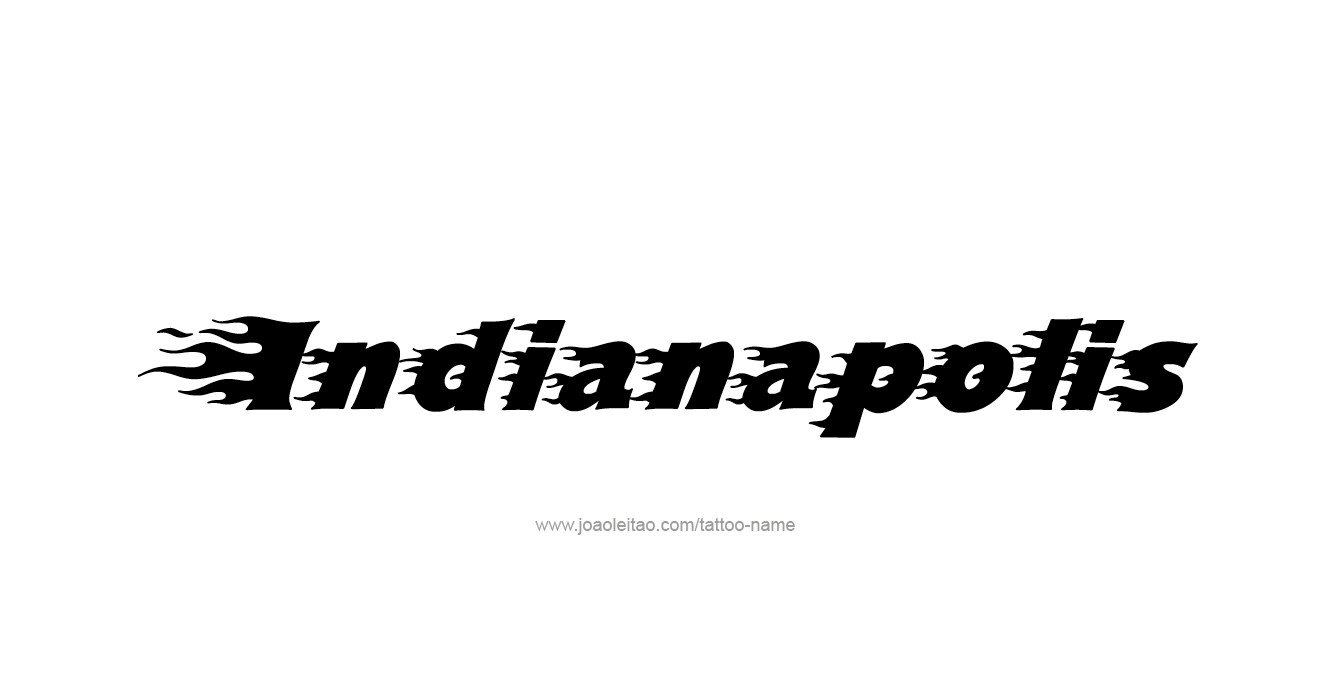 Tattoo Design USA Capital City Name Indianapolis