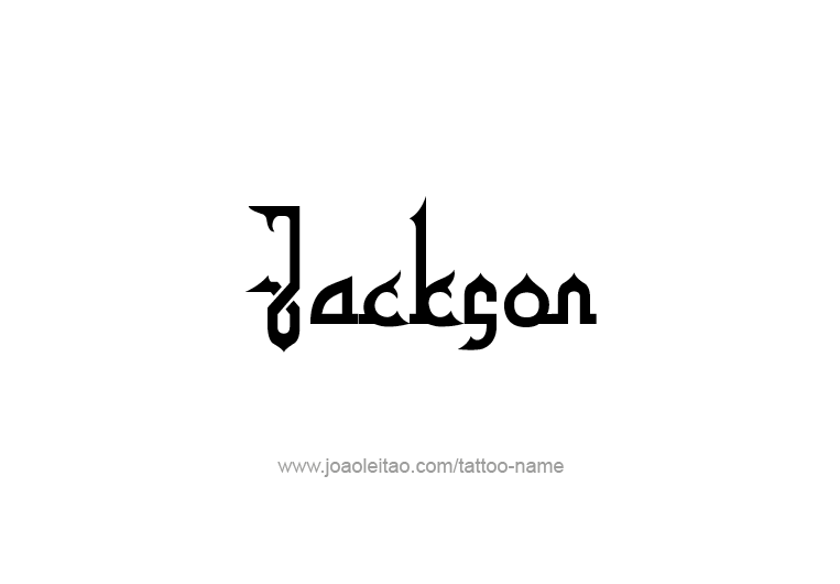 Tattoo Design USA Capital City Name Jackson