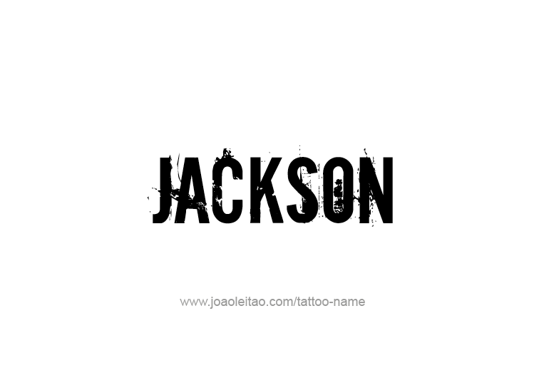 Tattoo Design USA Capital City Name Jackson