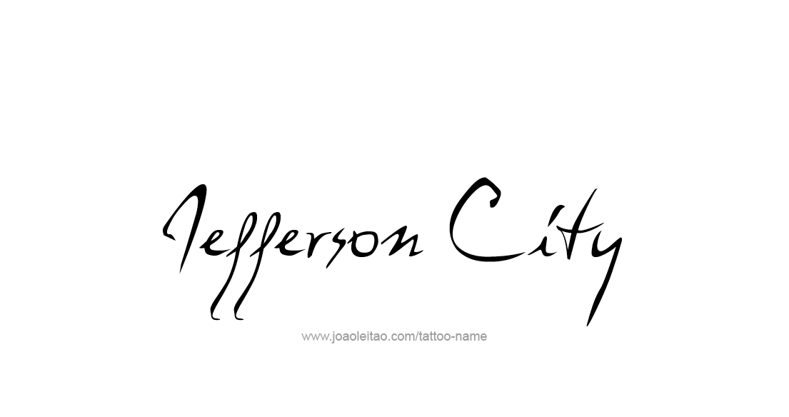 Tattoo Design USA Capital City Name Jefferson City