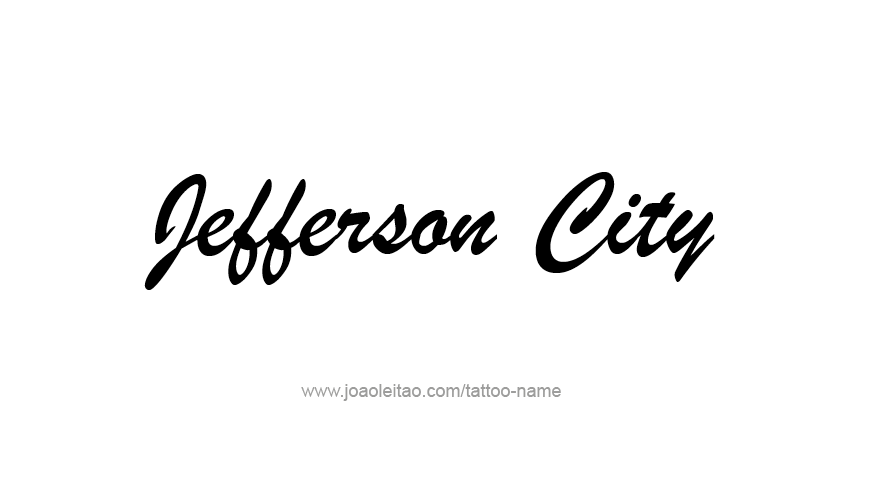 Tattoo Design USA Capital City Name Jefferson City