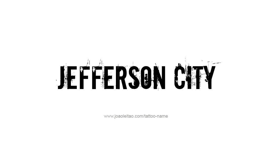 Tattoo Design USA Capital City Name Jefferson City