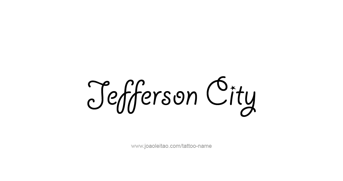 Tattoo Design USA Capital City Name Jefferson City