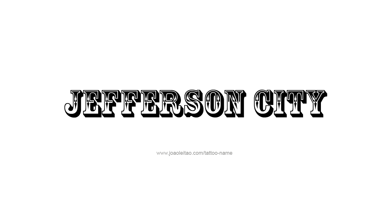 Tattoo Design USA Capital City Name Jefferson City