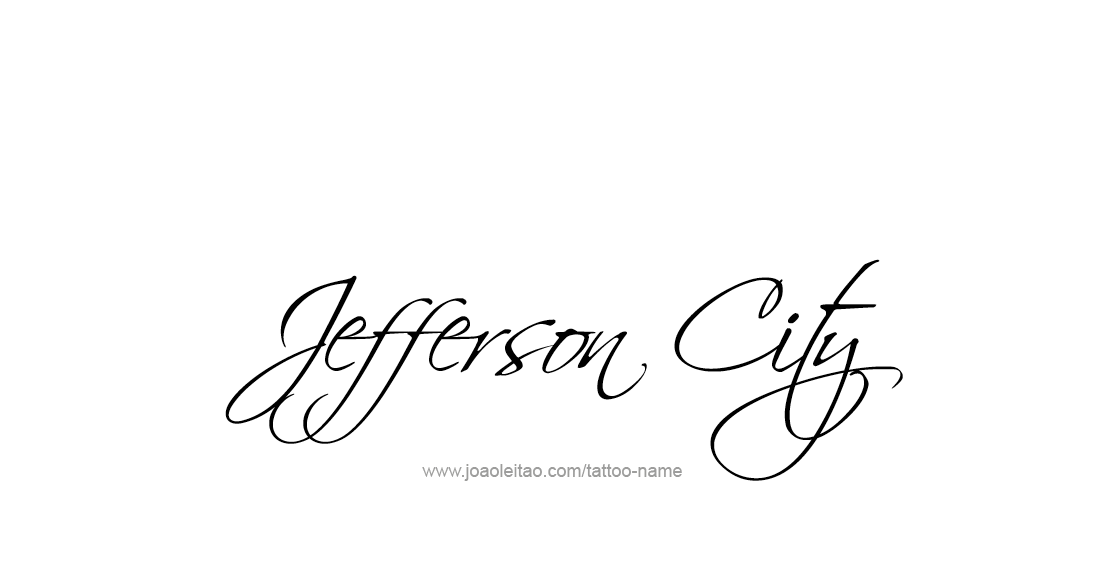 Tattoo Design USA Capital City Name Jefferson City