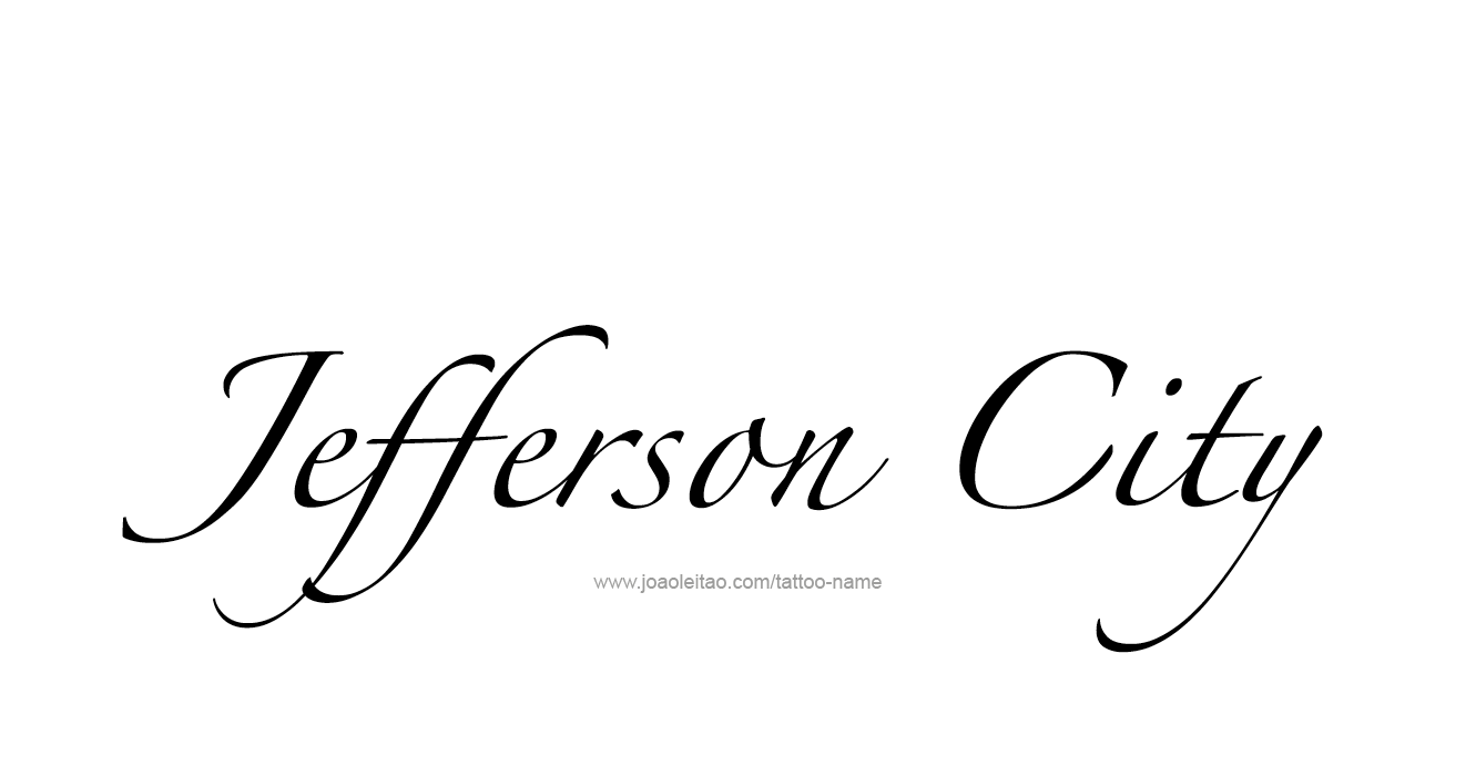 Tattoo Design USA Capital City Name Jefferson City