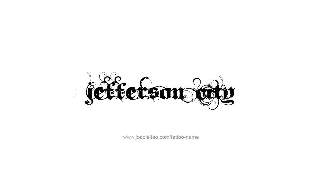 Tattoo Design USA Capital City Name Jefferson City