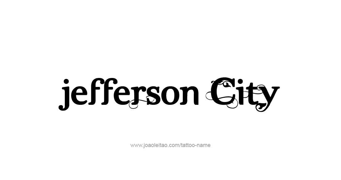 Tattoo Design USA Capital City Name Jefferson City