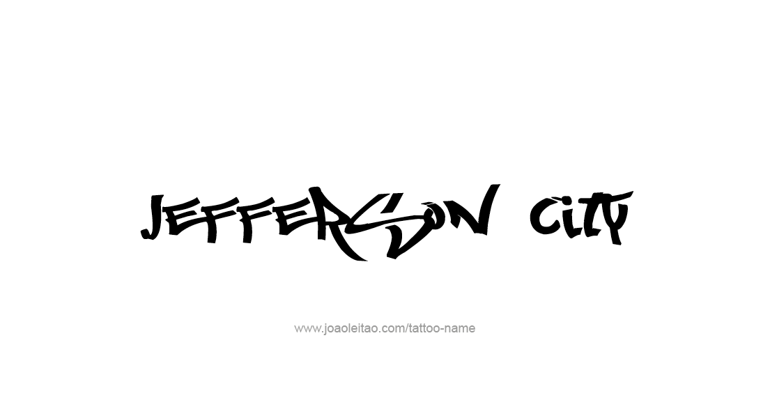 Tattoo Design USA Capital City Name Jefferson City