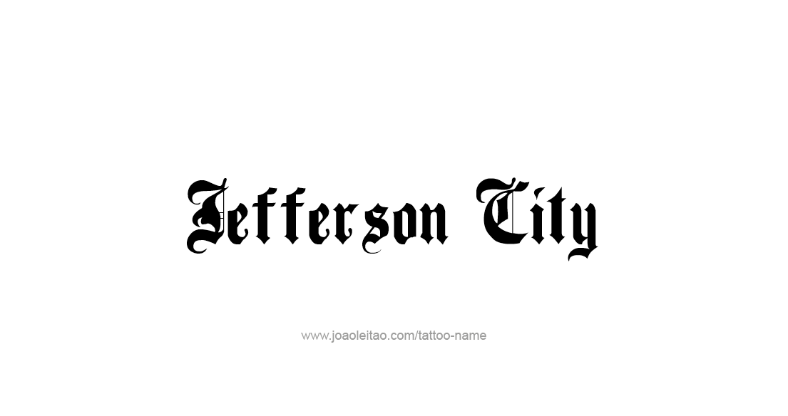 Tattoo Design USA Capital City Name Jefferson City