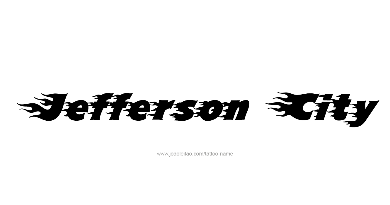 Tattoo Design USA Capital City Name Jefferson City