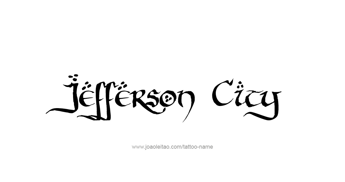 Tattoo Design USA Capital City Name Jefferson City