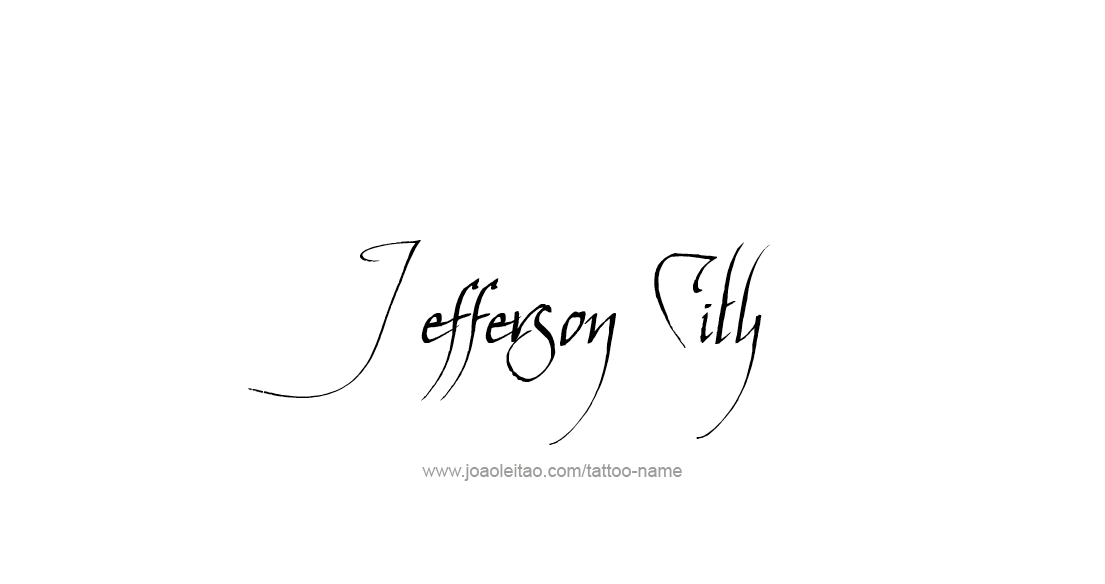 Tattoo Design USA Capital City Name Jefferson City