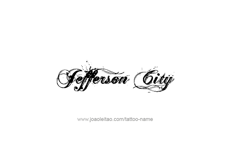 Tattoo Design USA Capital City Name Jefferson City