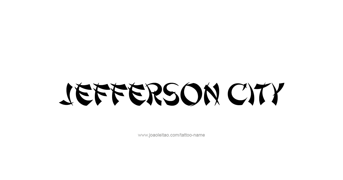 Tattoo Design USA Capital City Name Jefferson City