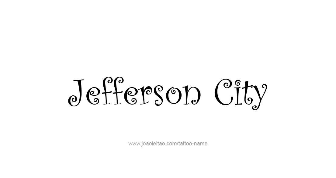 Tattoo Design USA Capital City Name Jefferson City