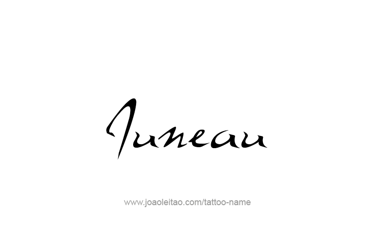 Tattoo Design USA Capital City Name Juneau