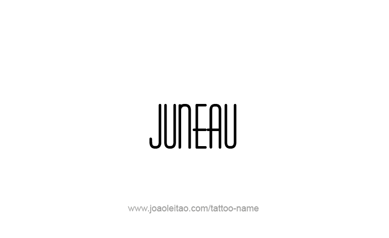 Tattoo Design USA Capital City Name Juneau