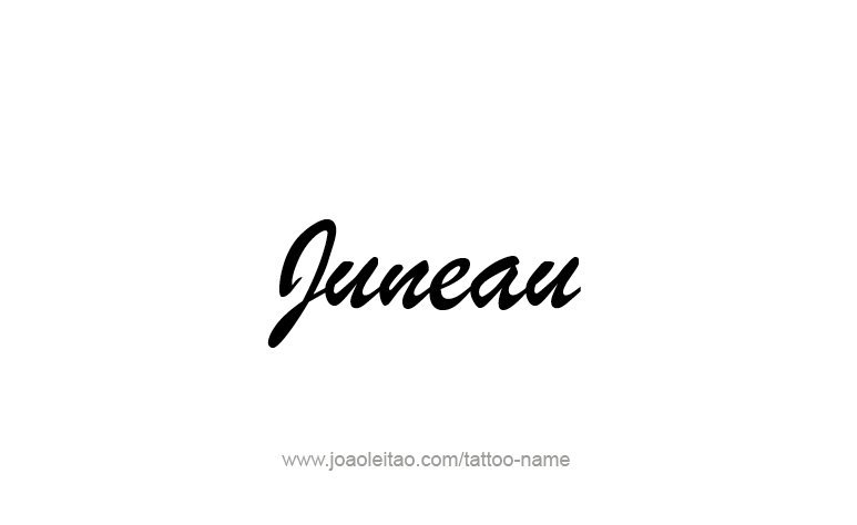 Tattoo Design USA Capital City Name Juneau