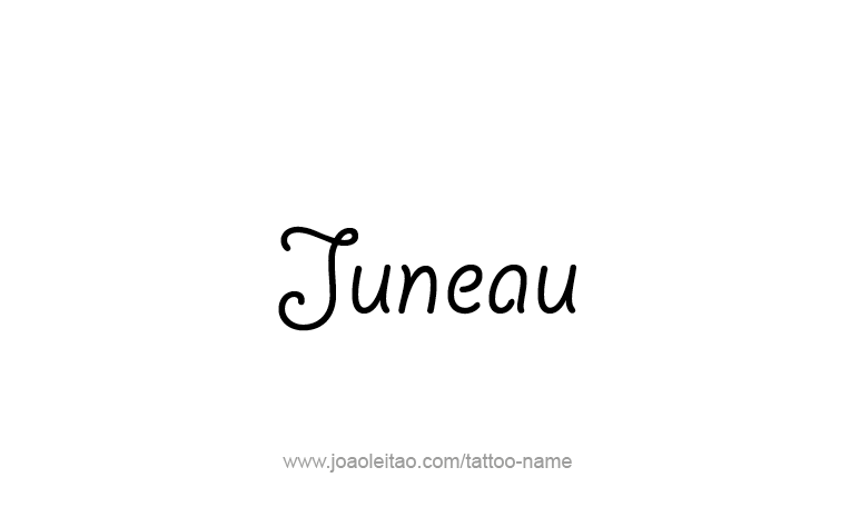 Tattoo Design USA Capital City Name Juneau