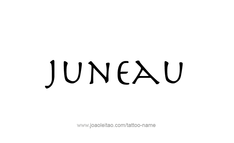 Tattoo Design USA Capital City Name Juneau