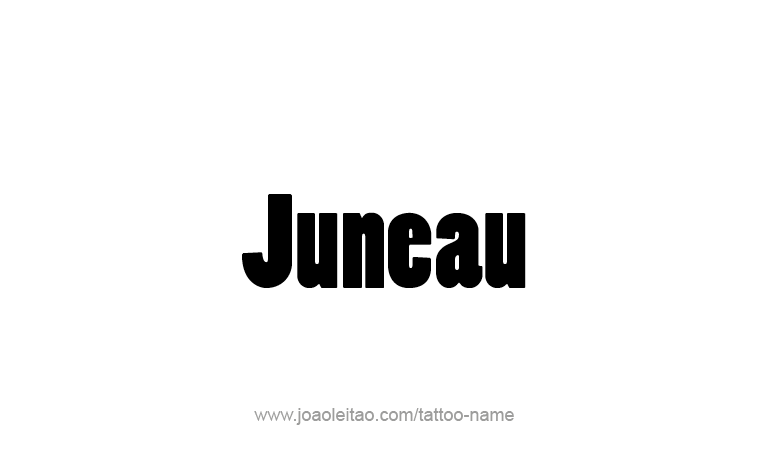 Tattoo Design USA Capital City Name Juneau