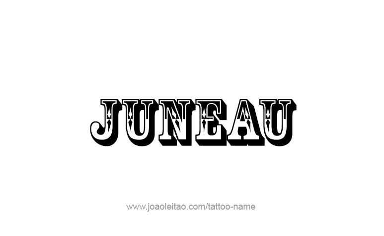 Tattoo Design USA Capital City Name Juneau