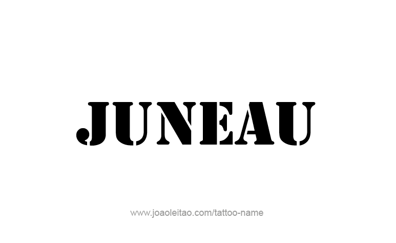 Tattoo Design USA Capital City Name Juneau