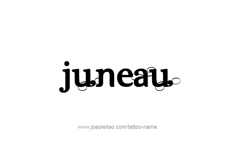 Tattoo Design USA Capital City Name Juneau