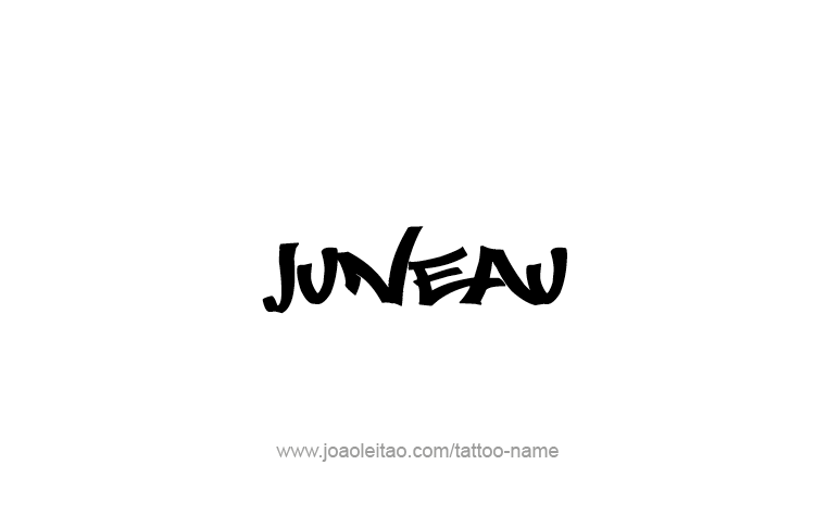 Tattoo Design USA Capital City Name Juneau