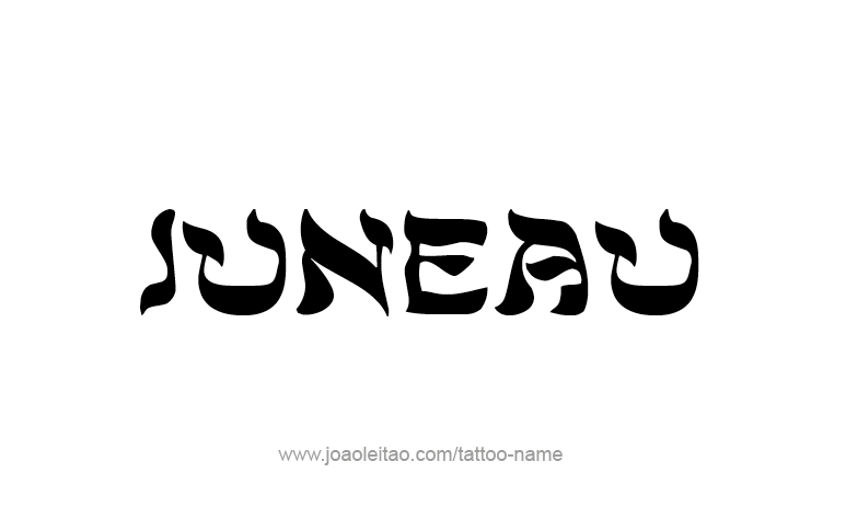 Tattoo Design USA Capital City Name Juneau