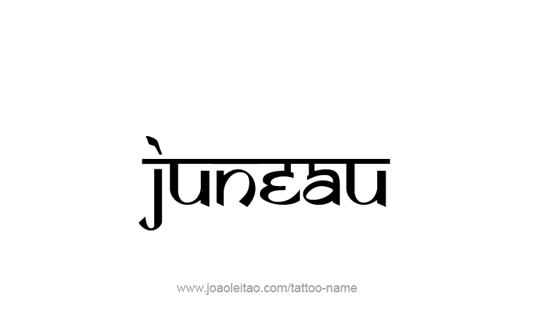 Tattoo Design USA Capital City Name Juneau