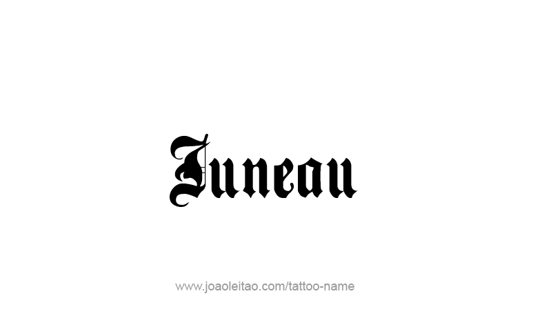 Tattoo Design USA Capital City Name Juneau