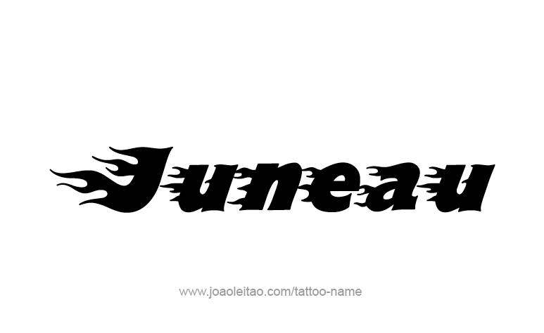 Tattoo Design USA Capital City Name Juneau