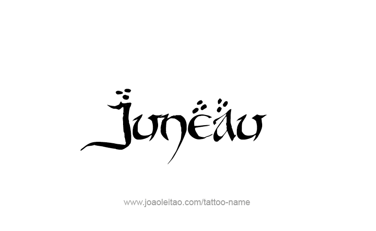 Tattoo Design USA Capital City Name Juneau