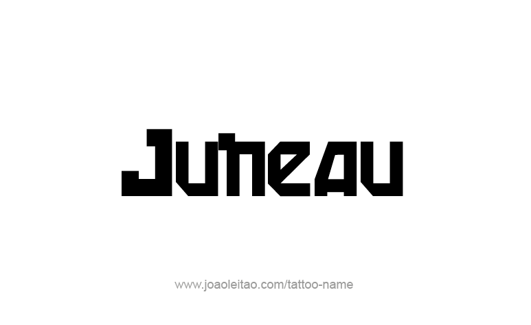 Tattoo Design USA Capital City Name Juneau