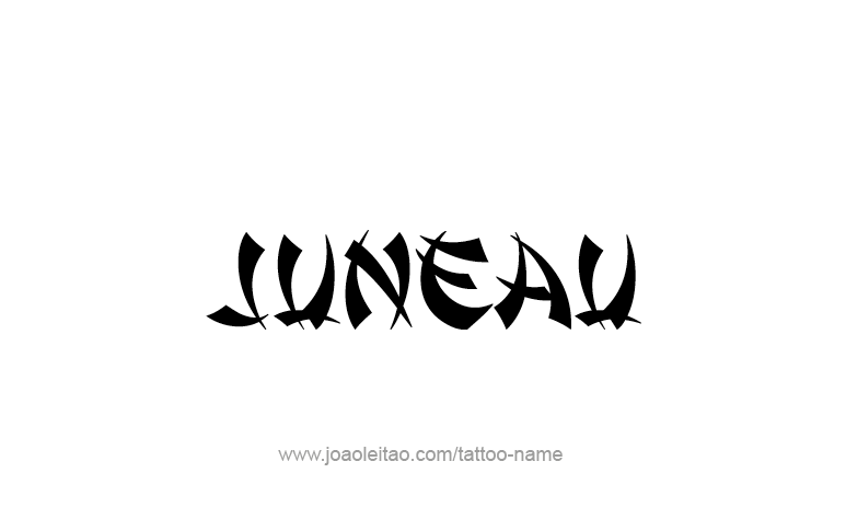 Tattoo Design USA Capital City Name Juneau