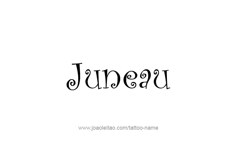 Tattoo Design USA Capital City Name Juneau