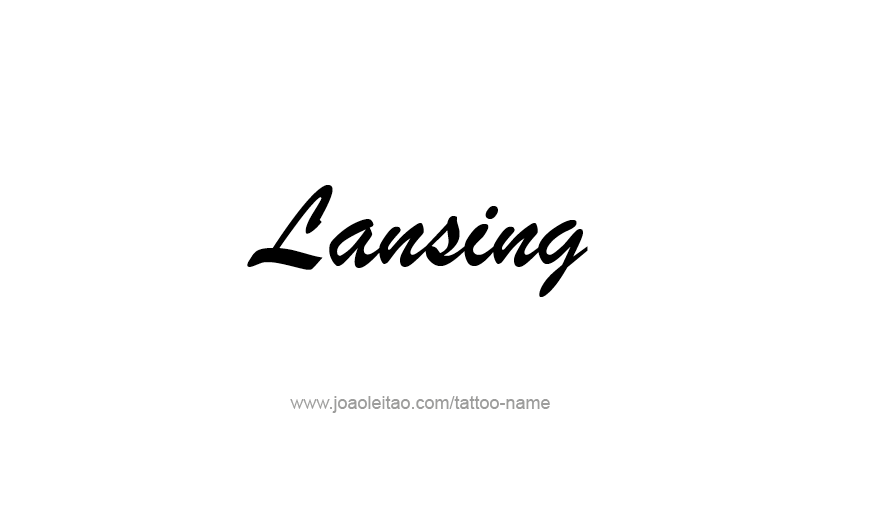 Tattoo Design USA Capital City Name Lansing