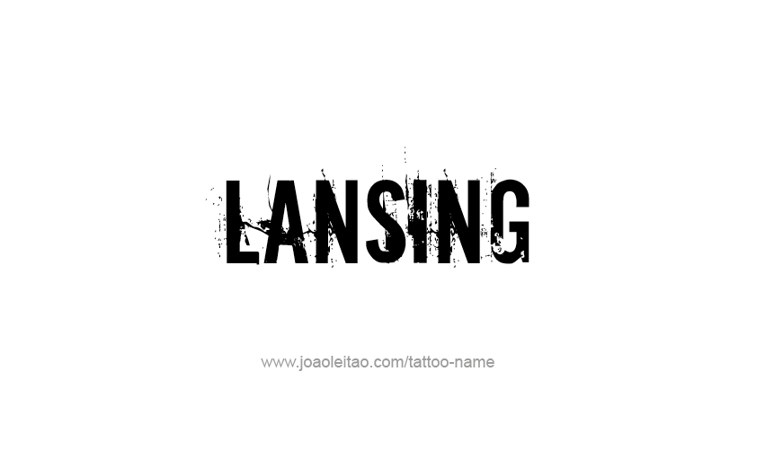 Tattoo Design USA Capital City Name Lansing